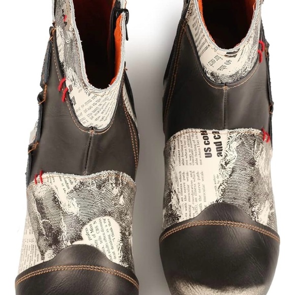 NWT Unique leather Women's Ankle Boots, sz 8.5 - Picture 4 of 6